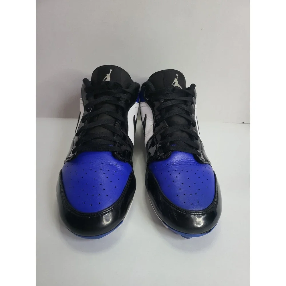 Nike Air Jordan 1 Low TD Football Cleats Royal Black White FJ6245-401 Men's 12
